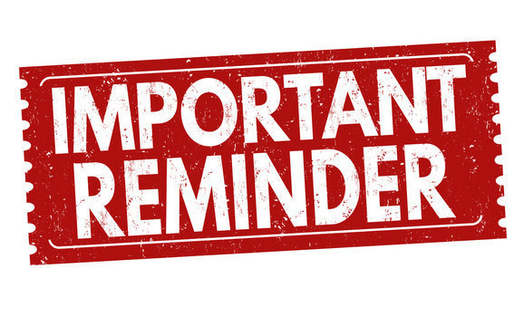 important reminder