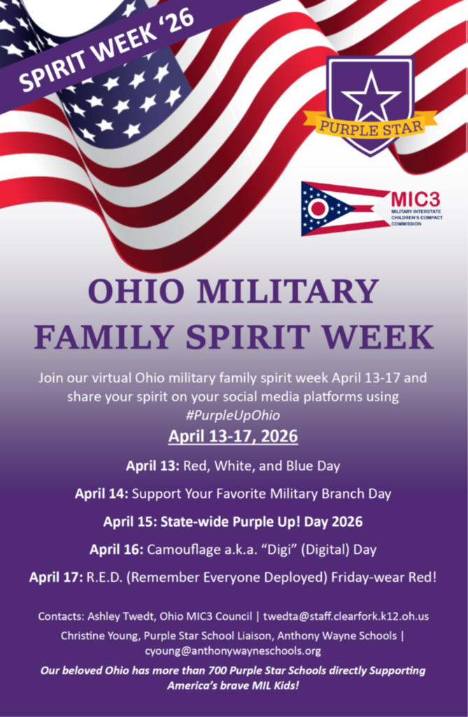 military spirit week flier