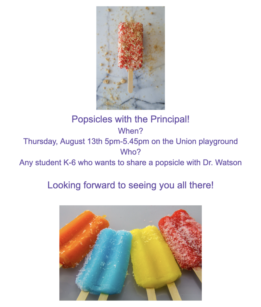 popsicles with the principal flyer