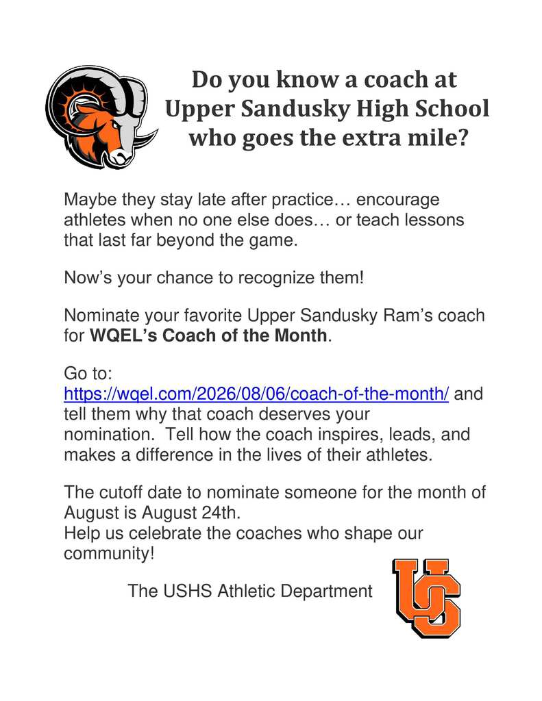 Coach Nomination
