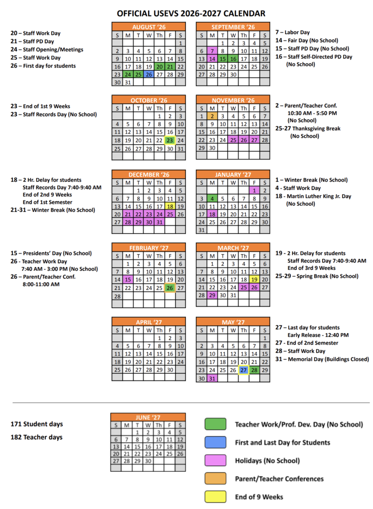 school calendar