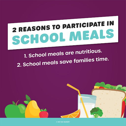 School Meals are nutritious and School Meals save families time