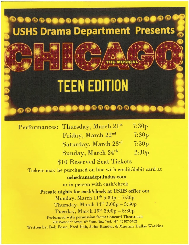 USHS High School Musical Flyer