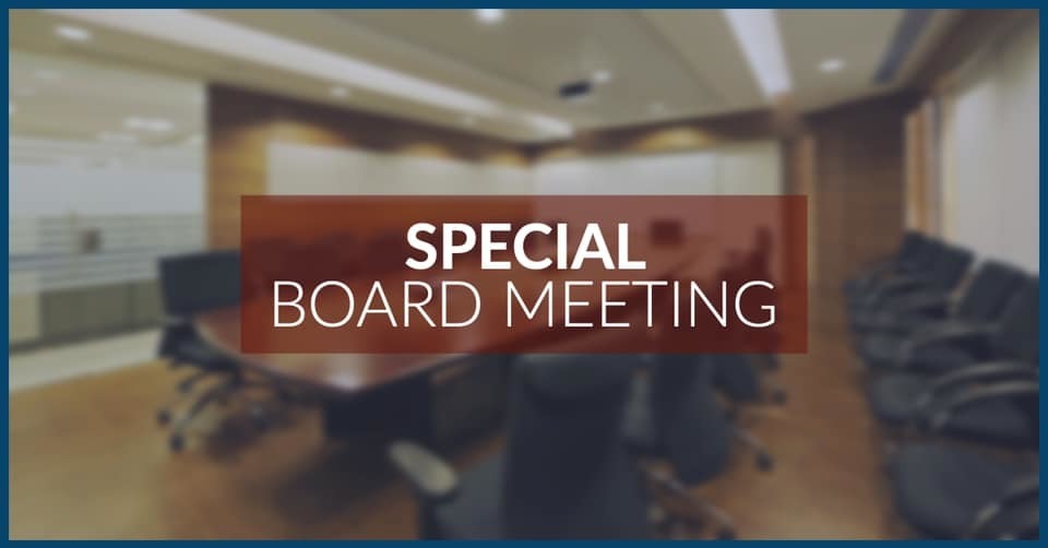 special board meeting