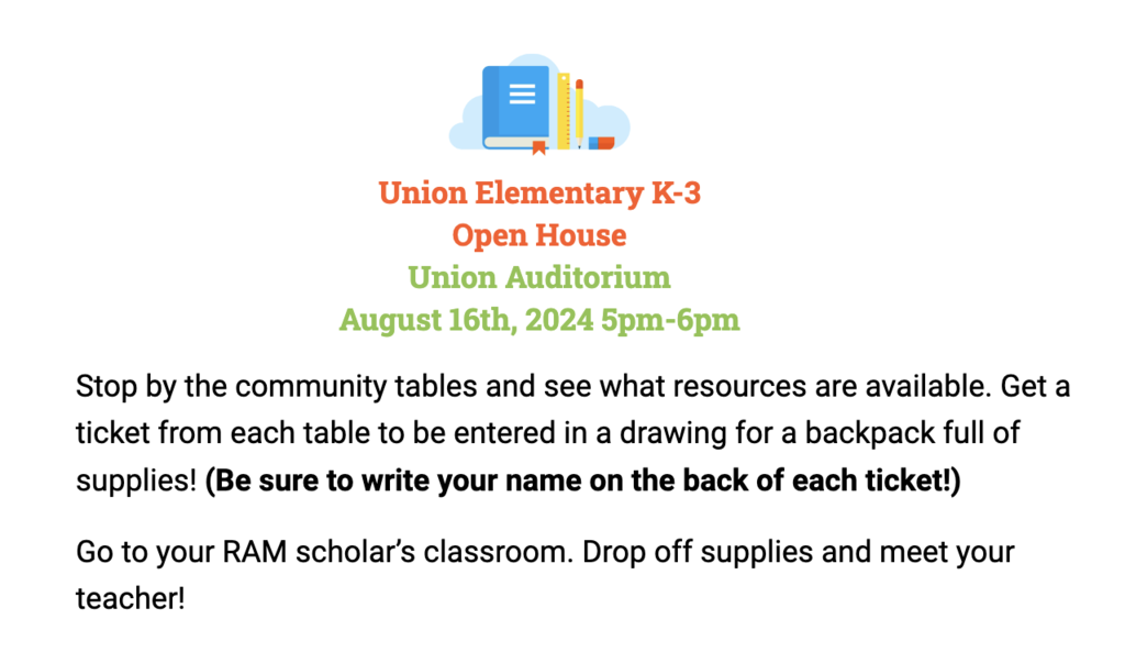 Open house flier