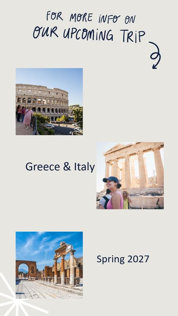 Italy and Greece trip meeting