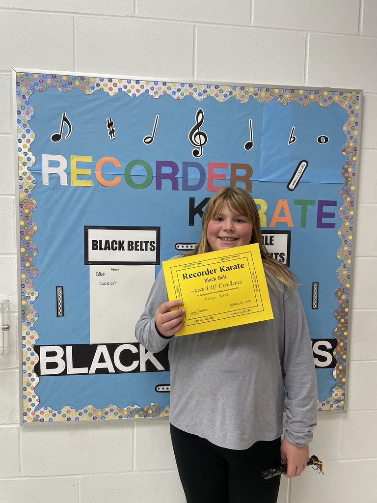 black belt recorder student