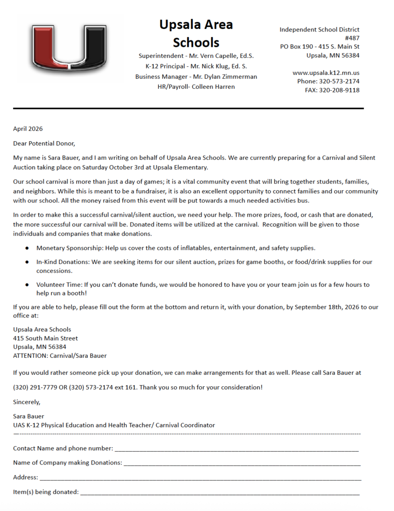 Donation Letter