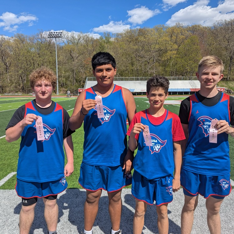 4x100 and 4x200 6th place in conference Landon, Nelson, Dylan, and Logan