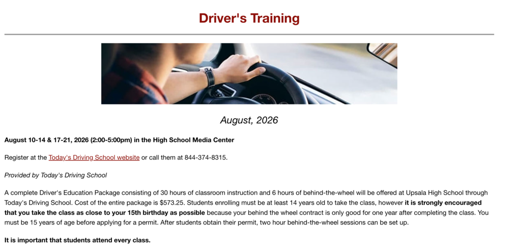 Drivers Ed Training