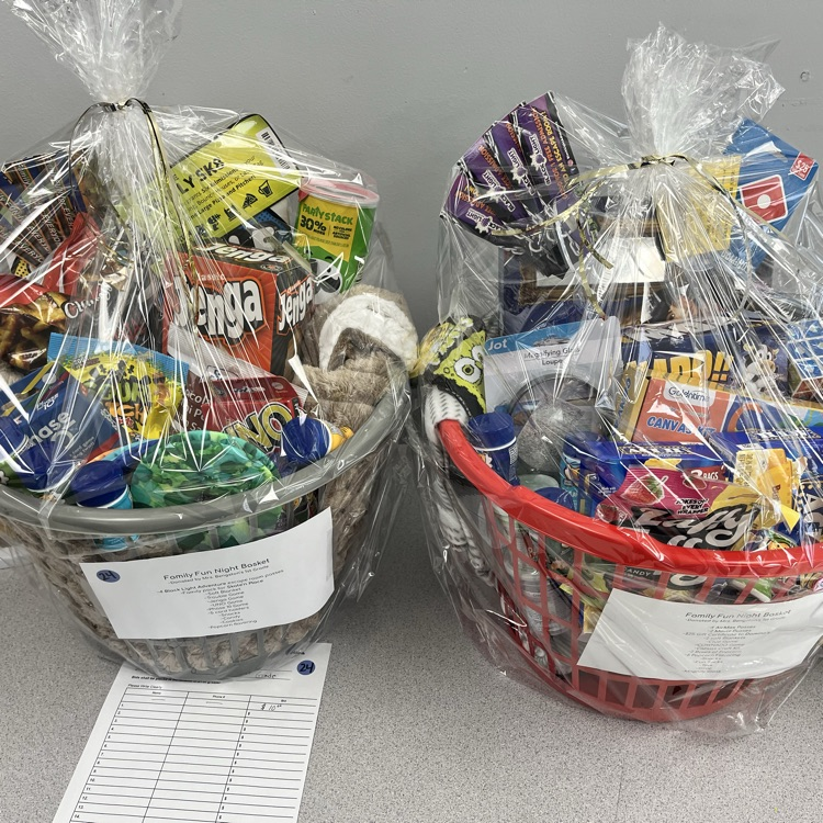 some of the silent auction baskets