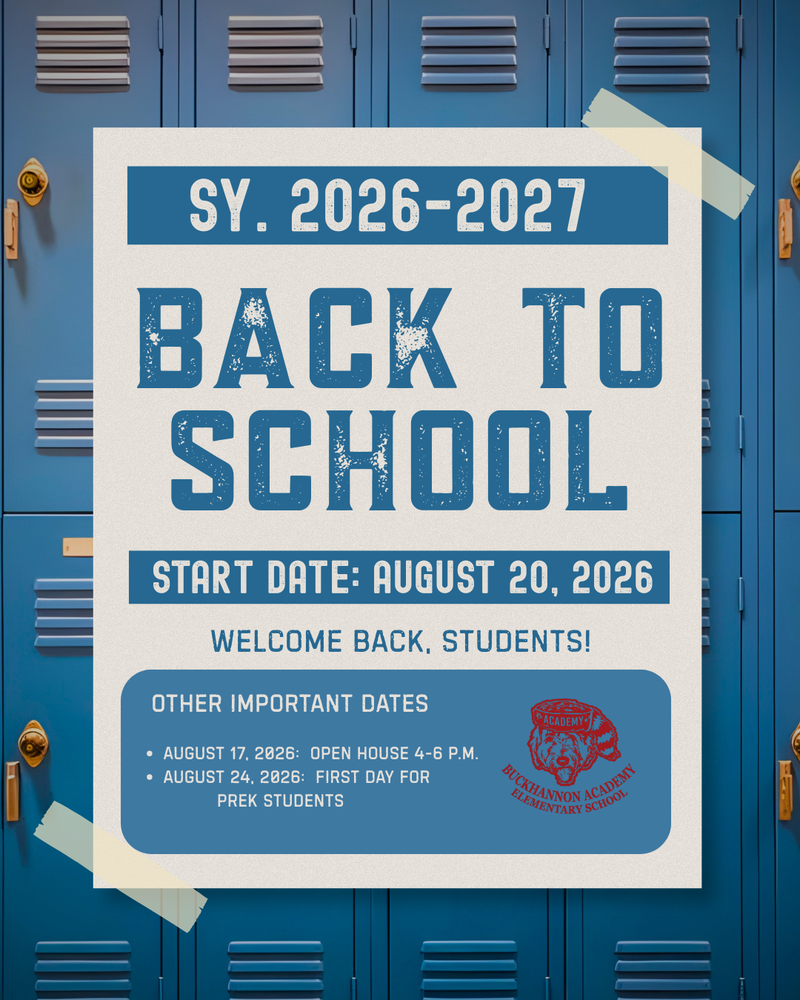 Important Dates to start the school year!