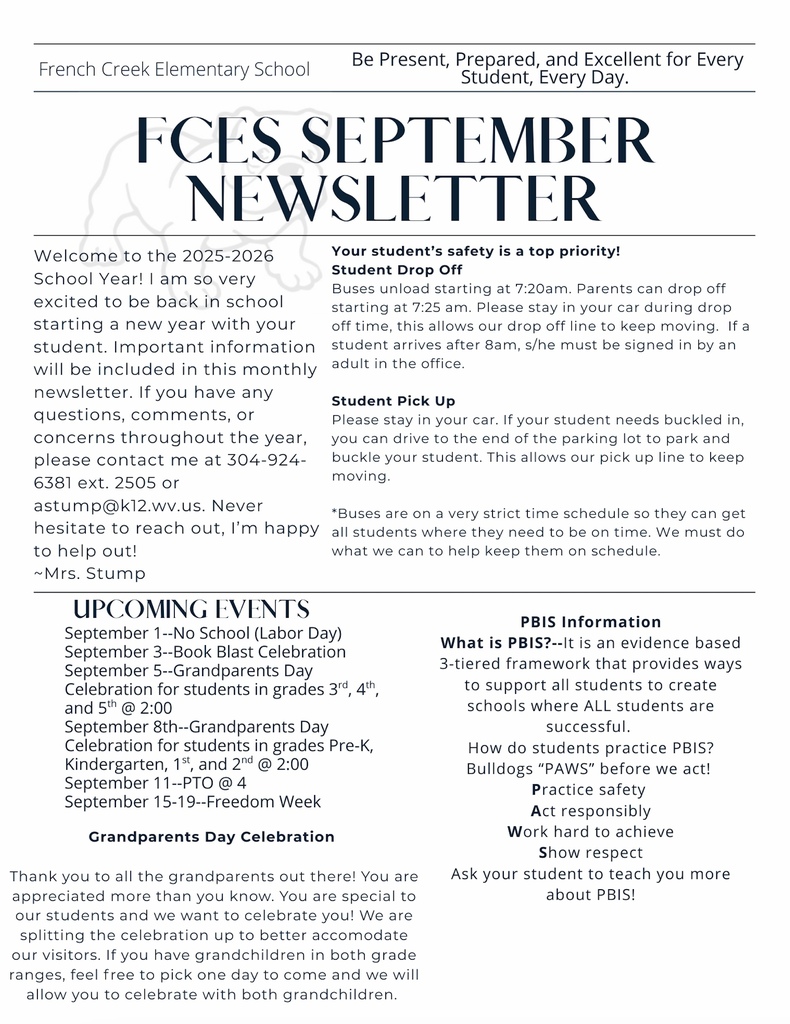 FCES September Newsletter