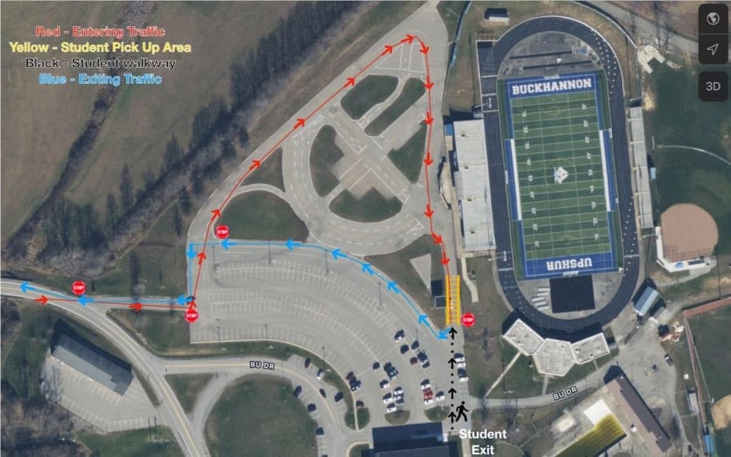 Student drop off and pick up