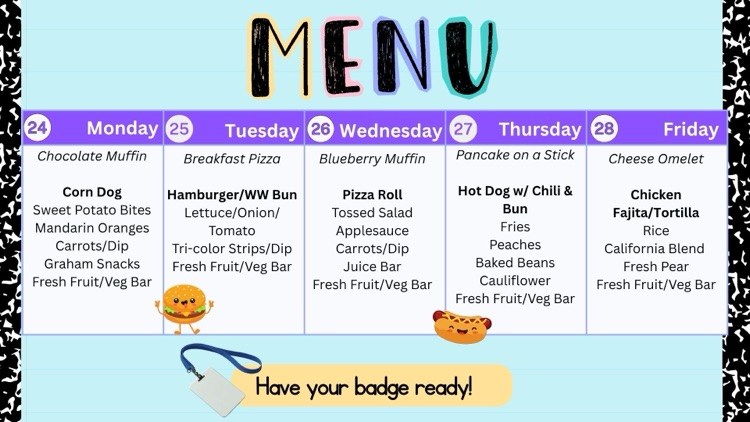 school lunch menu