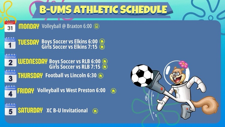 sports schedule