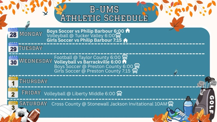 sports schedule 