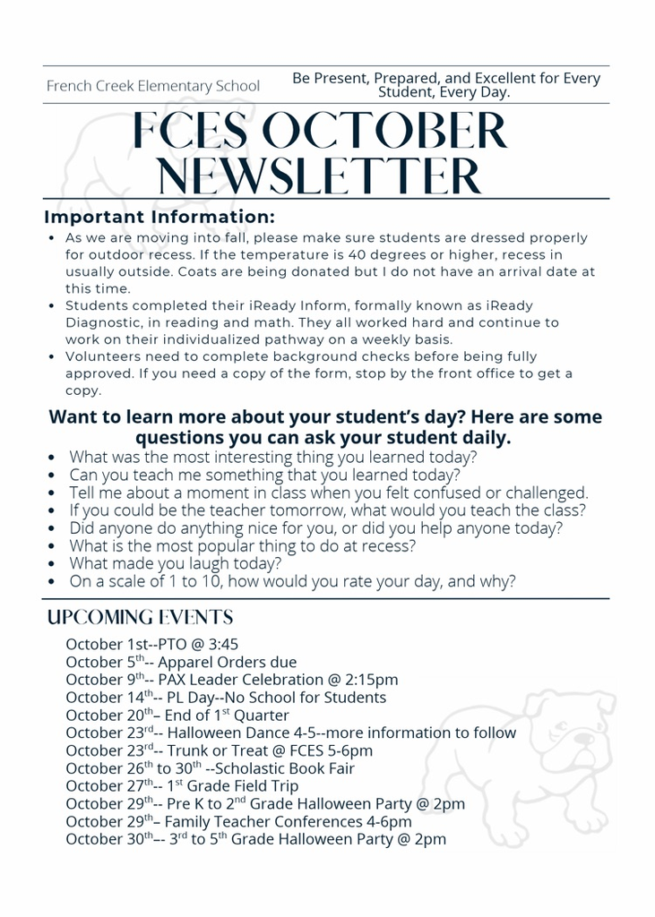 FCES October Newsletter