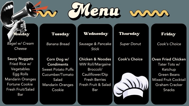lunch menu 