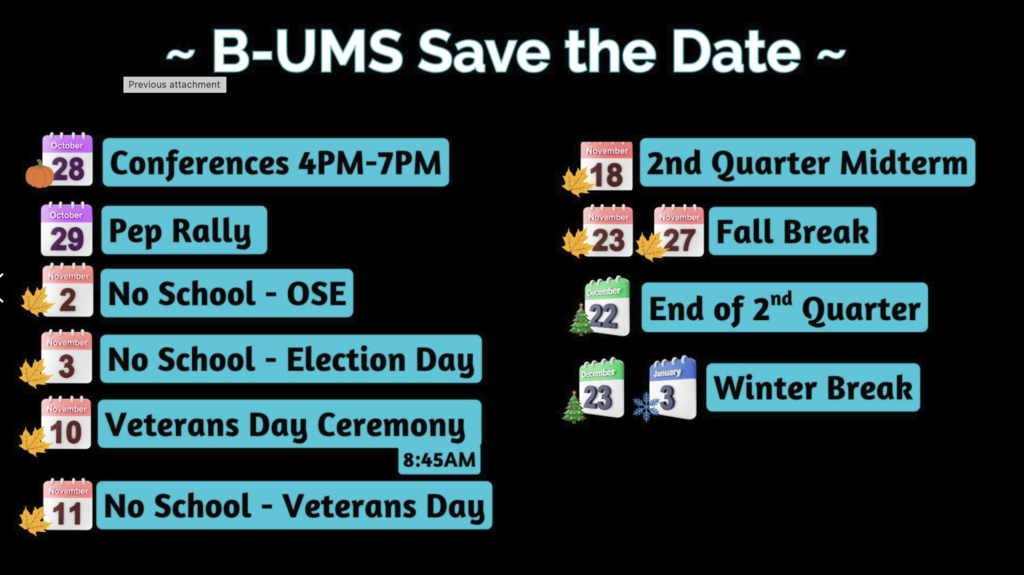 EventsSave the dates