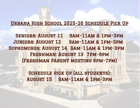 Urbana High School Schedule Pickup 2025-26