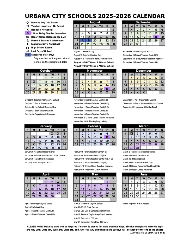 2025-26 School Calendar