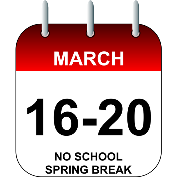 3-16 to 3-20 Spring Break