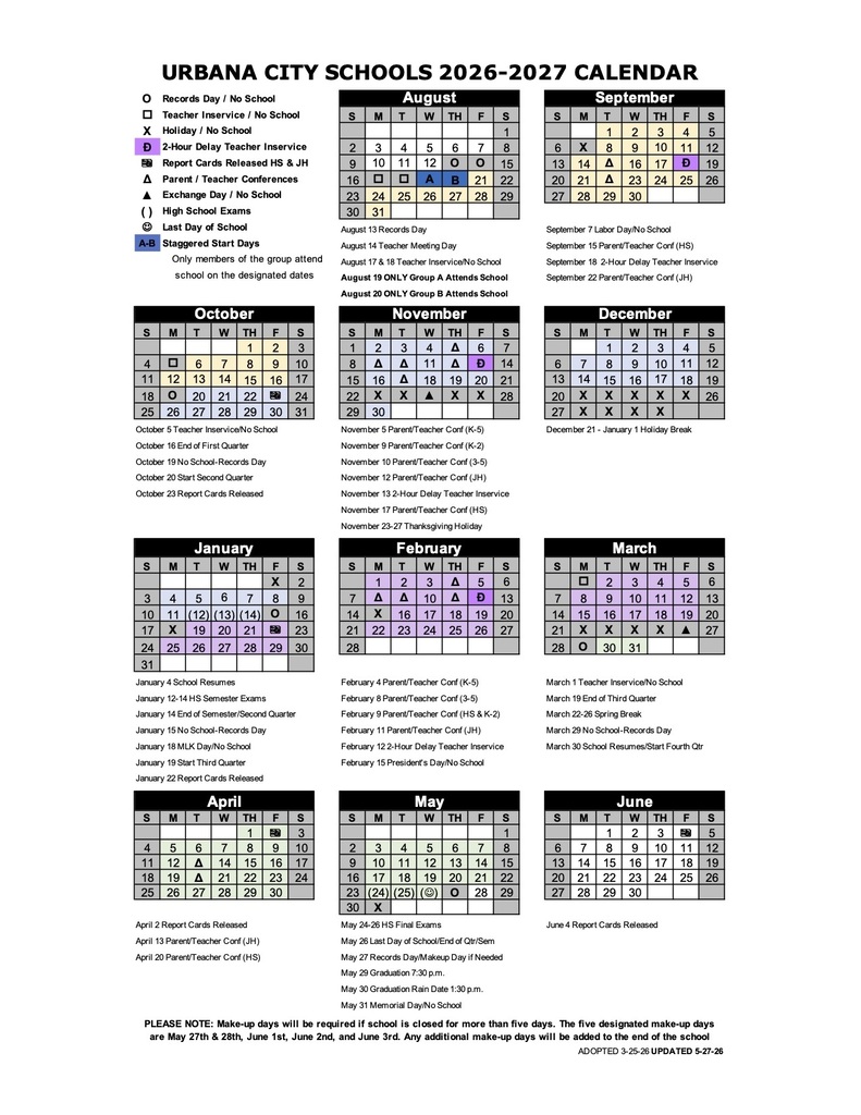 2026-27 Academic Calendar