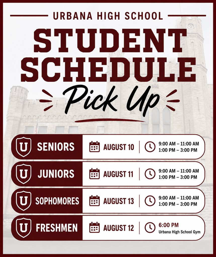 UHS Schedule Pick Up 2026