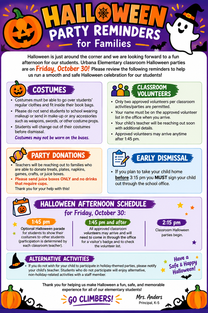 Halloween Party Reminders