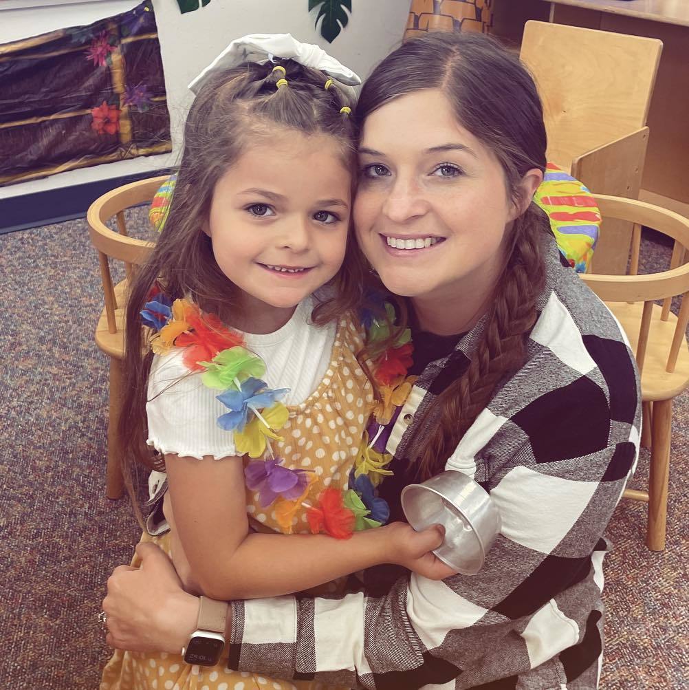 Mrs. Kuehler and one of her daughters.