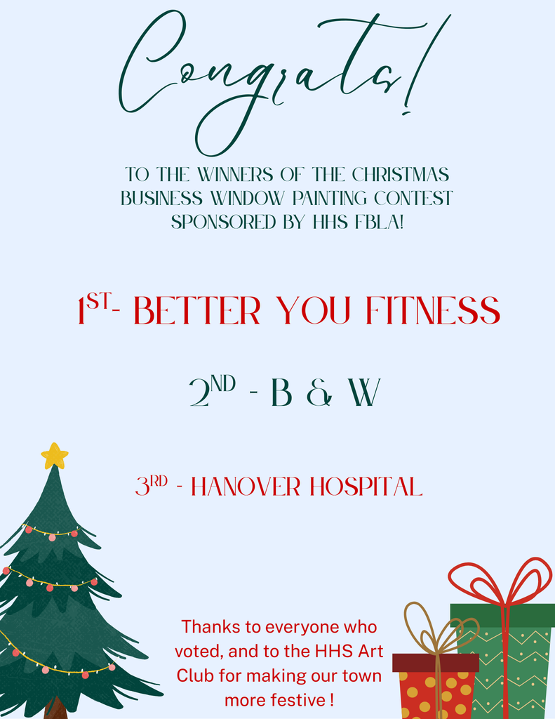 Great job, HHS Art Club on all the beautifully painted windows!!!