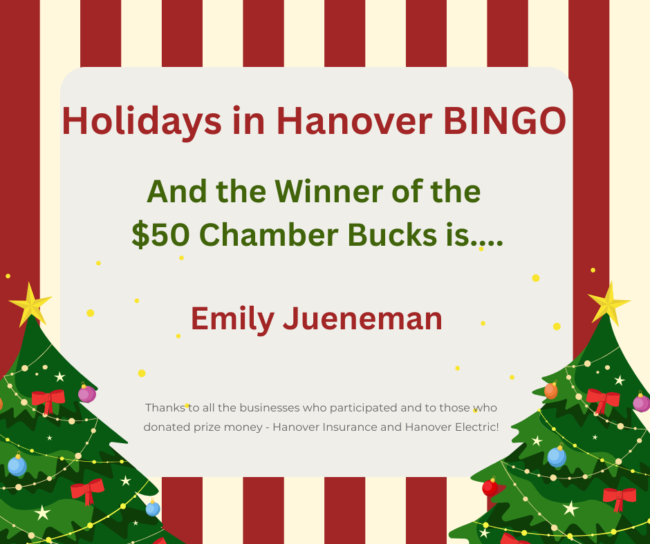 Hanover Business Christmas BINGO