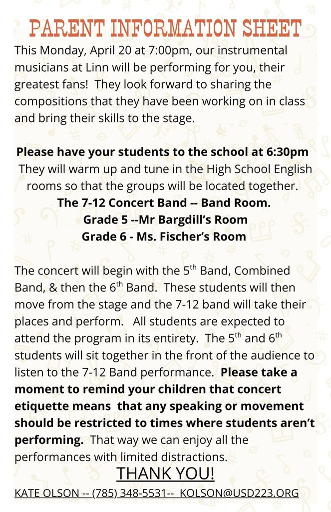 k-12 parent info sheet