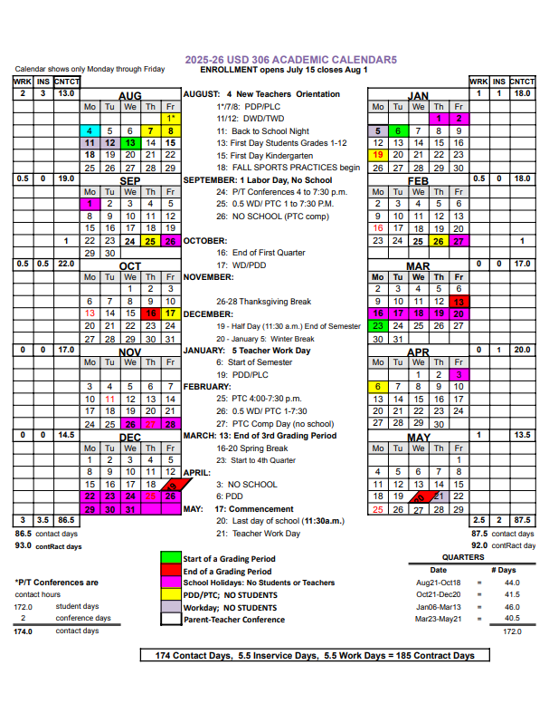 25-26 Academic Calendar