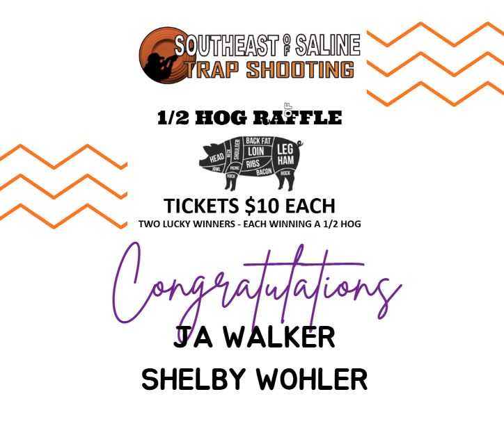 1/2 Hog Raffle Winners