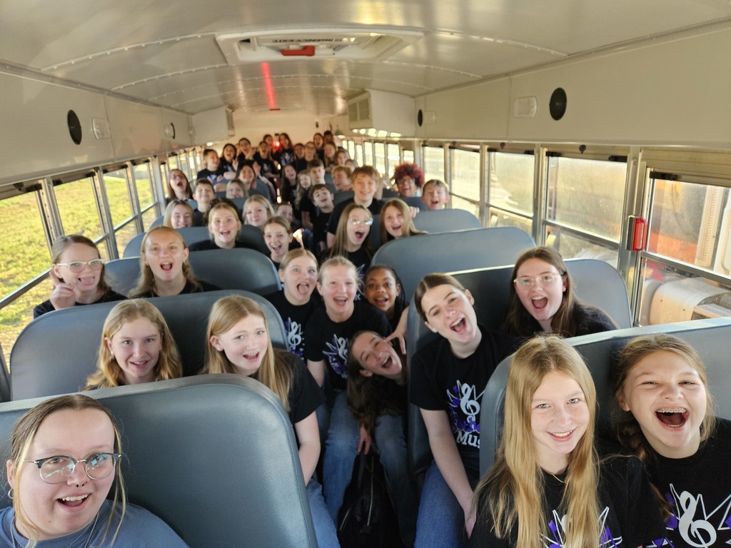 on the bus...headed to music contest