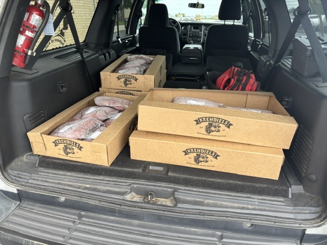 delivering hamburger