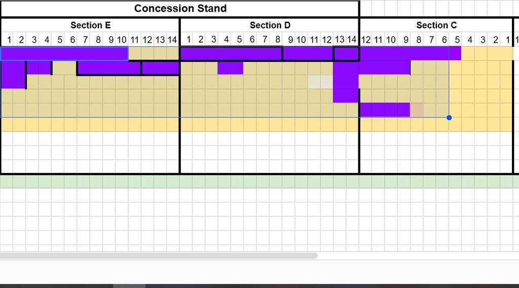 FB Reserved Seating Chart