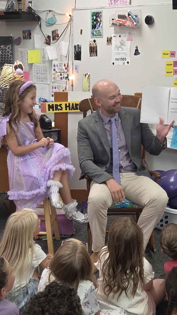 Mr. Brown reading to first graders!