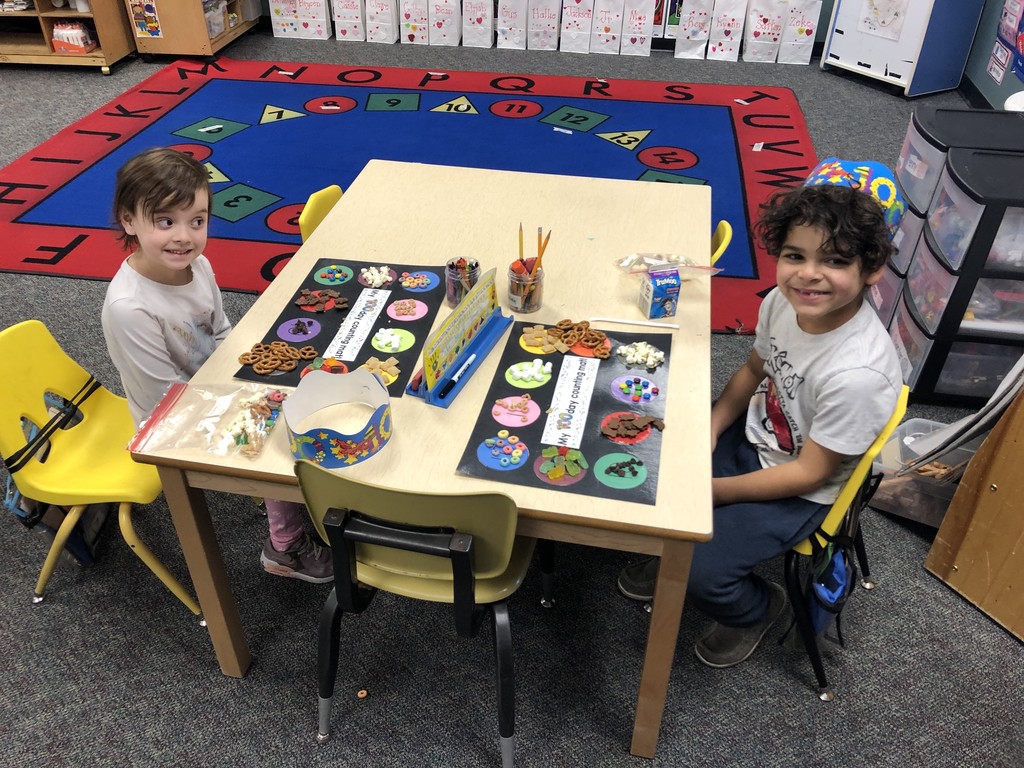 Mrs. McBride’s kindergarten class is 100 days smarter! We celebrated with 100 snacks, writing 100 words, and we counted to 100 a lot of different ways. Happy 100 days of school! 