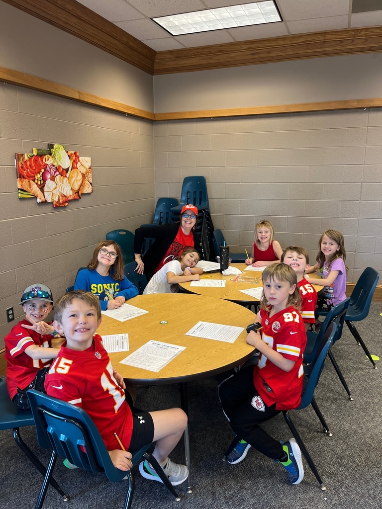 2nd grade enjoyed a Super Bowl Party this afternoon with math games, football toss, snacks and more!