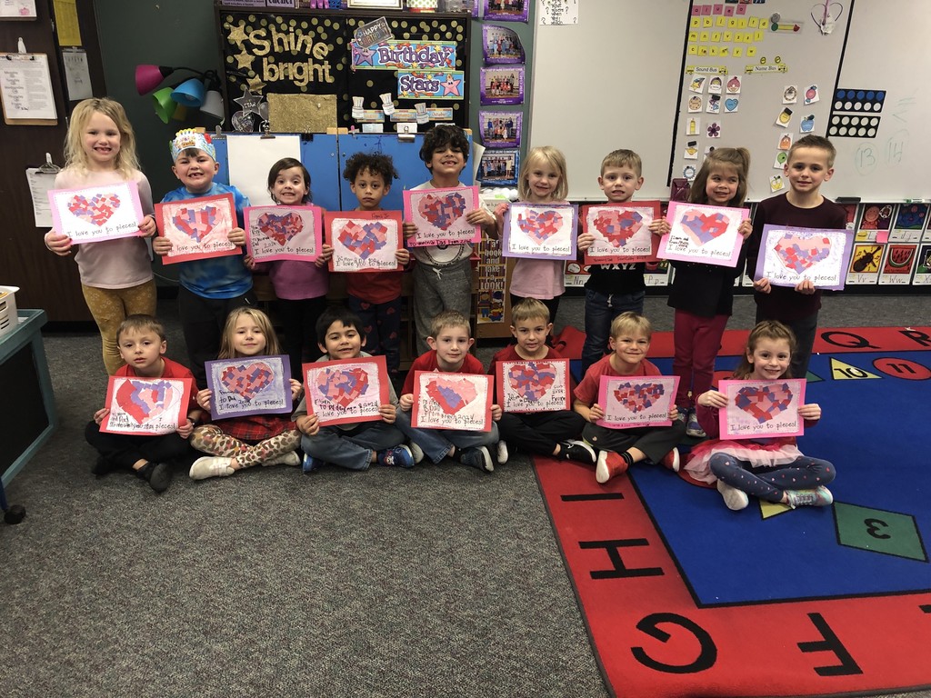 Happy Valentine’s Day from Mrs. McBrides’s kindergarten class.