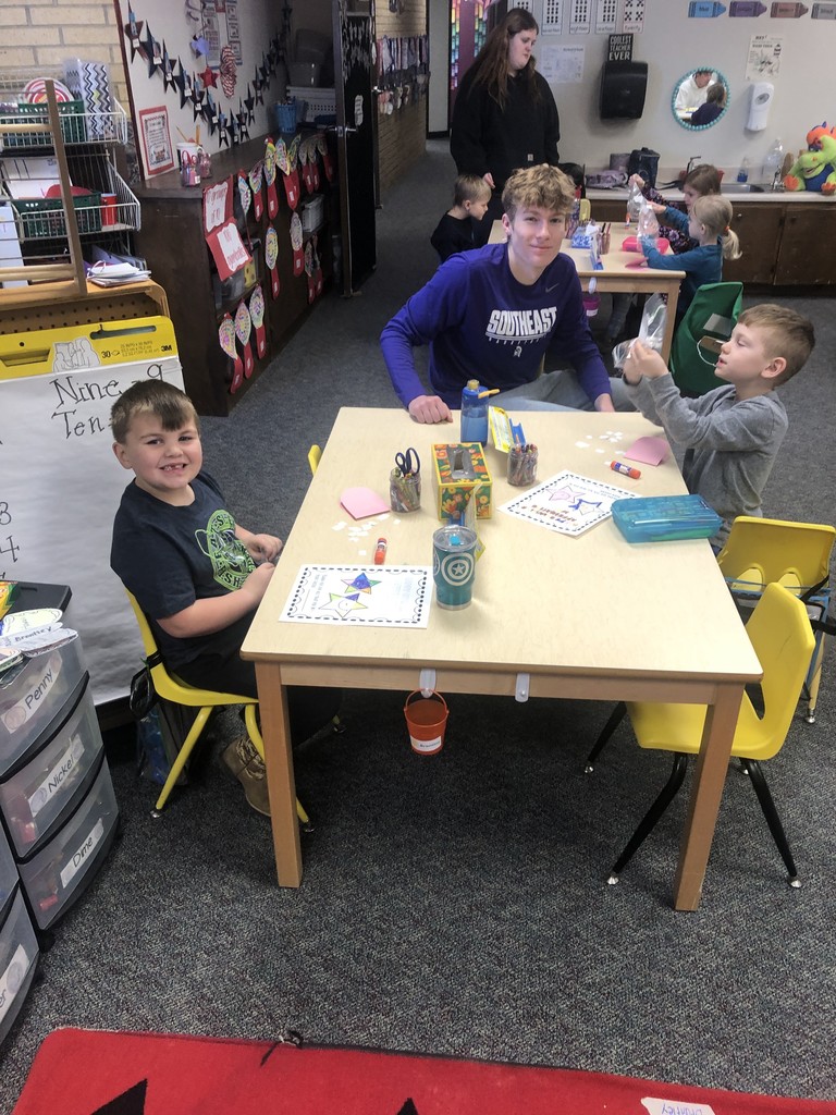 Mr. Baird’s (high school) human development class presented a great dental  lesson to Mrs.McBride’s kindergarten class! The kindergarten students loved learning from the awesome, high school mentors! 