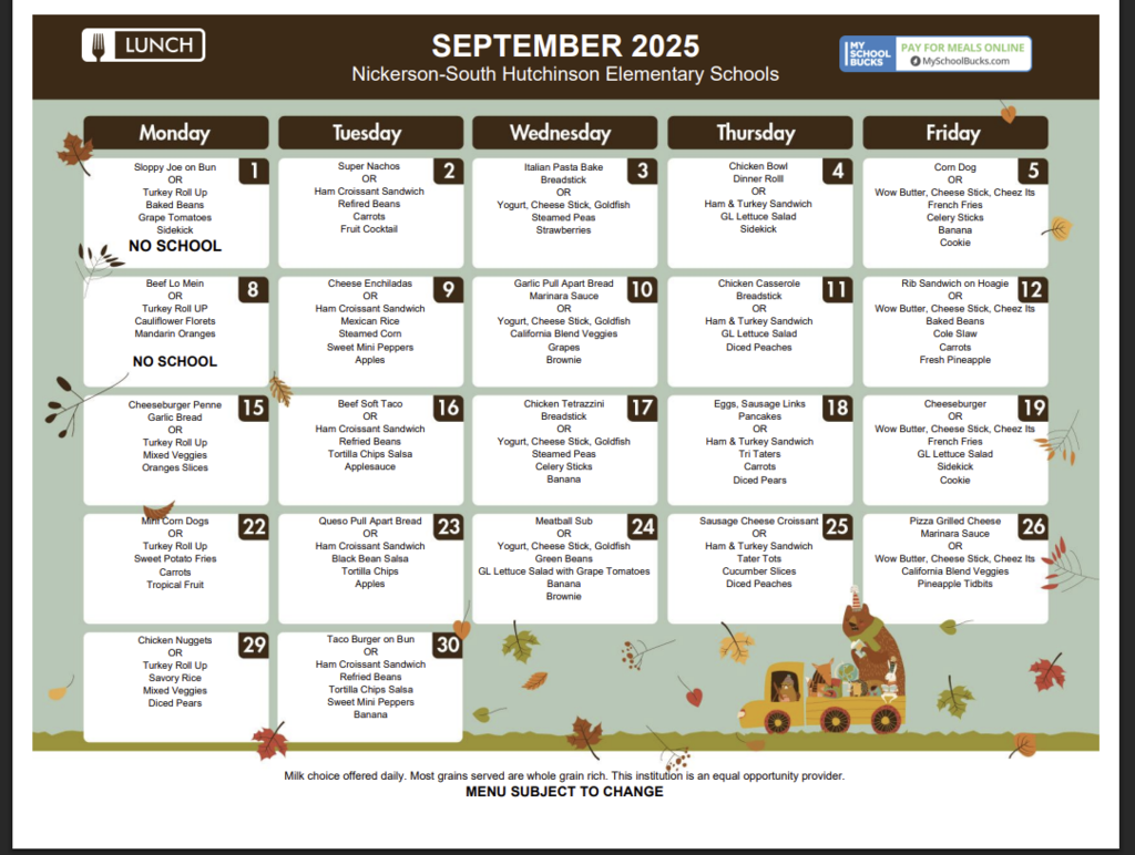 September Menu