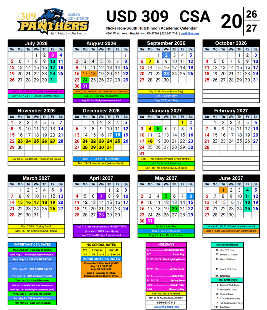 CSA Calendar