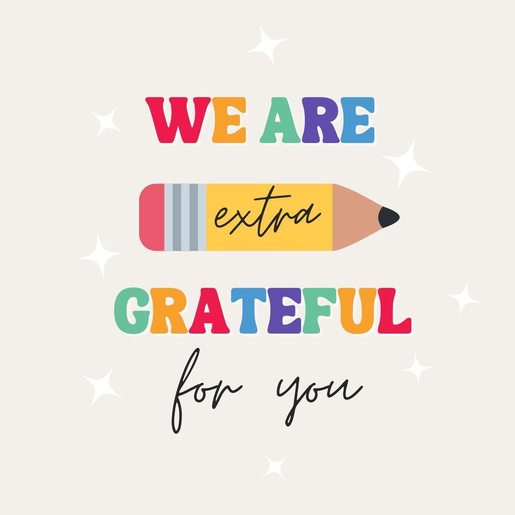 We are extra grateful for you graphic with pencil
