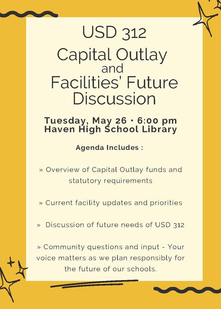 USD 312 Capital Outlay and Facilities' Future Discussion