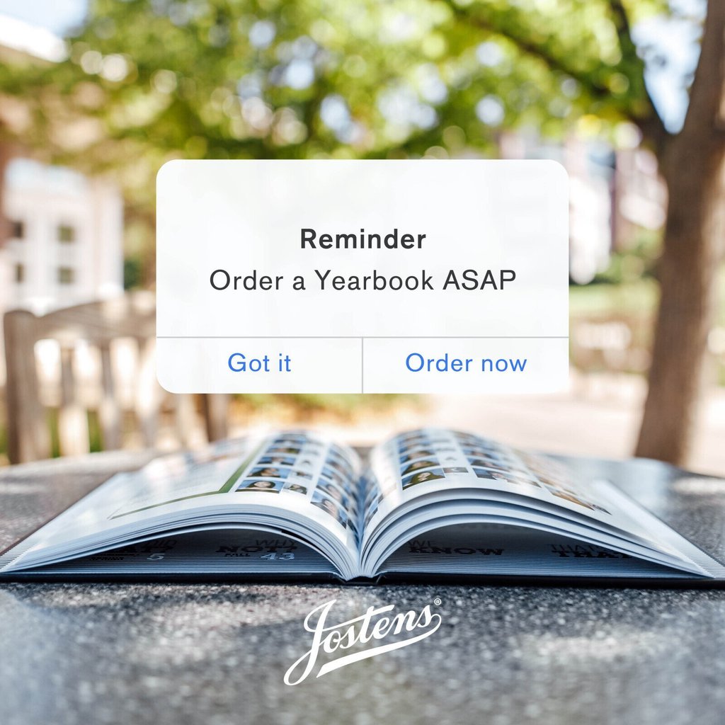 Promotion to buy a yearbook.