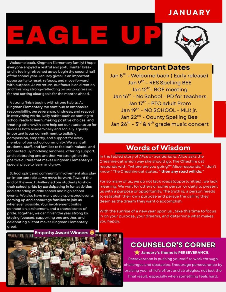 Eagle Up! January Newsletter